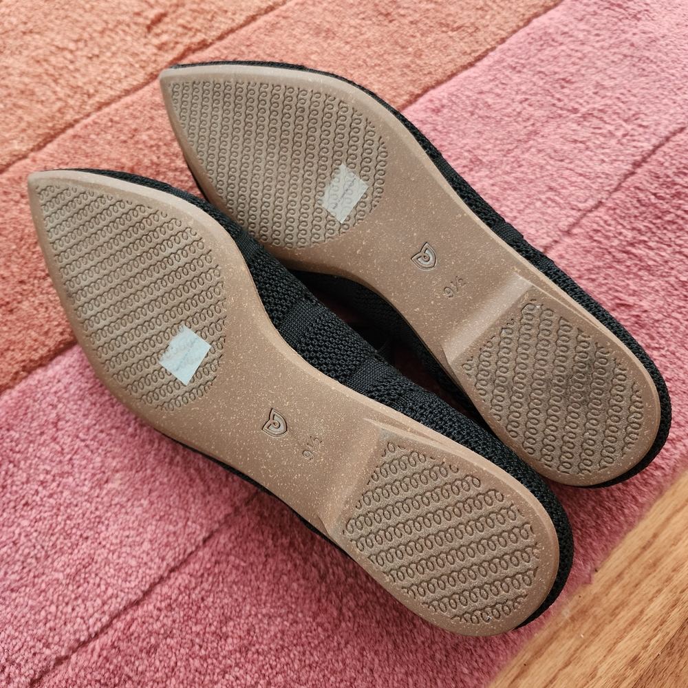 Rothy's Black Flats with Blue Trim - Picture 4 of 4